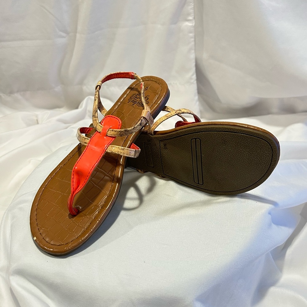 Faded Glory Pink and Tan Women's Sandals